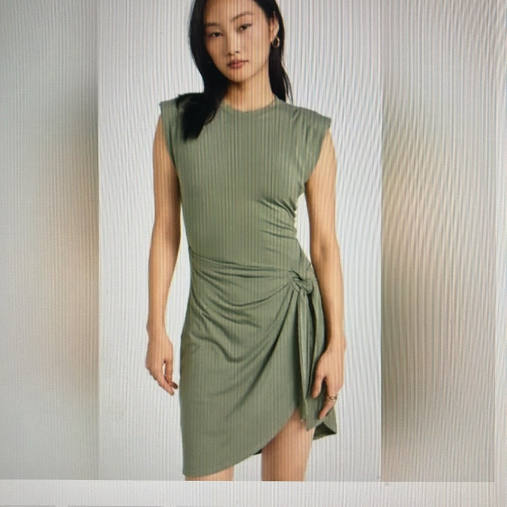 NWT Jonathan Simkhai Tamar Clean Stretch T-shirt dress. Size Large - Picture 2 of 7